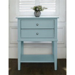 Dorel Home Franklin 2 Drawer End Table In Blue - thumbnail 3