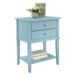 Dorel Home Franklin 2 Drawer End Table In Blue - thumbnail 7