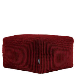 Icon Amara Jumbo Cord Square Footstool Bean Bag, Burgundy - thumbnail 2