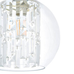 First Choice Lighting Set Of 2 Mallorie - Satin Brass Jewelled Glass Celling Pendant Lights - thumbnail 7