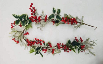 Shatchi 1.5M Natural Looking Artificial Leaves, Berries And Flowers Garland - image 1