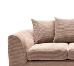 Abakus Direct Jumbo Brown Cord 2 Seater Sofa For Living Room With Thick Luxury Deep Filled Cushioning - thumbnail 7