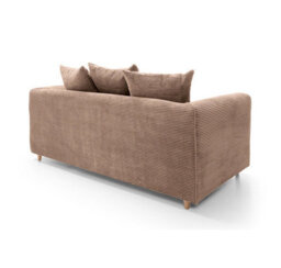 Abakus Direct Jumbo Brown Cord 2 Seater Sofa For Living Room With Thick Luxury Deep Filled Cushioning - thumbnail 4