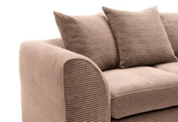 Abakus Direct Jumbo Brown Cord 2 Seater Sofa For Living Room With Thick Luxury Deep Filled Cushioning - thumbnail 8