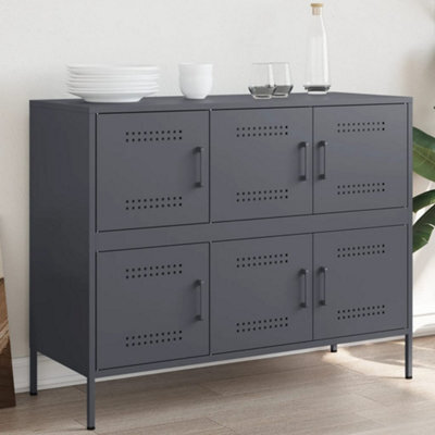 Berkfield Sideboard Anthracite 100.5X39X79 Cm Steel - image 1