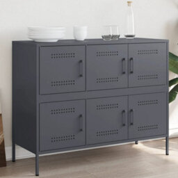 Berkfield Sideboard Anthracite 100.5X39X79 Cm Steel
