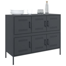 Berkfield Sideboard Anthracite 100.5X39X79 Cm Steel - thumbnail 5