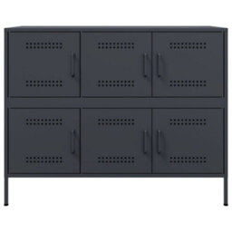 Berkfield Sideboard Anthracite 100.5X39X79 Cm Steel - thumbnail 6