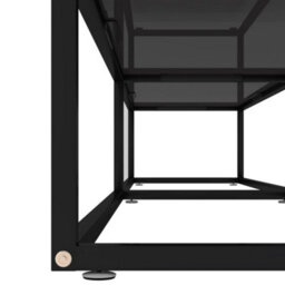 Berkfield Tv Cabinet Black 200X40X40.5 Cm Tempered Glass - thumbnail 5