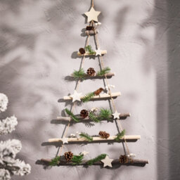 Dibor Traditional Style Christmas Decorations Hanging Shooting Star Tree Ladder 70Cm - thumbnail 1