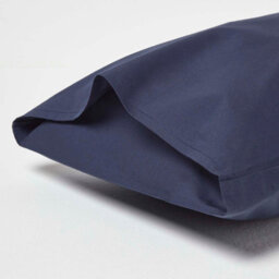 Homescapes Navy Cotton Kids Pillowcases 40 X 60 Cm 200 Thread Count, 2 Pack - thumbnail 2