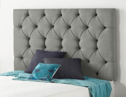 Somnior Beds Somnior  5Ft Premier King 32 Inches Silver Linen Headboard With Wooden Struts