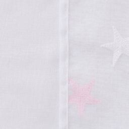 Deconovo Linen Look Embroidered Voile Curtains Star Pattern Sheer Curtains For Bedroom 55 X 90 Inch Pink Two Panels - thumbnail 4