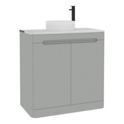 Royal Bathrooms Venice 800mm Dove Grey Freestanding Bathroom Countertop Vanity Unit 2 Door With Round Basin - thumbnail 7