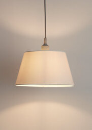 GoodHome Lokombi Cream Fabric Dyed Conical Light Shade (D)30Cm