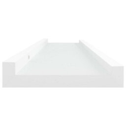 Berkfield Picture Frame Ledge Shelves 2 Pcs White 40X9X3 Cm Mdf - thumbnail 5