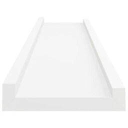 Berkfield Picture Frame Ledge Shelves 2 Pcs White 40X9X3 Cm Mdf - thumbnail 6