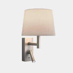 Luminosa Lighting Luminosa Metrica Reading Wall Light Satin Nickel E27 17.3W 2700K On-Off