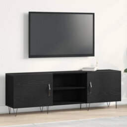 Berkfield Tv Cabinet Black Oak 150X30X50 Cm Engineered Wood