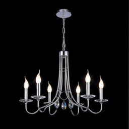 Luminosa Lighting Luminosa Danya Pendant Round 6 Light E14 Polished Chrome/crystal - thumbnail 2