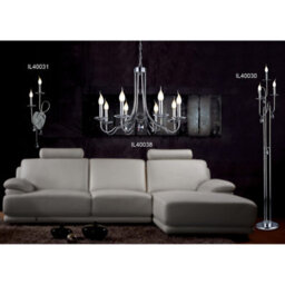 Luminosa Lighting Luminosa Danya Pendant Round 6 Light E14 Polished Chrome/crystal - thumbnail 3