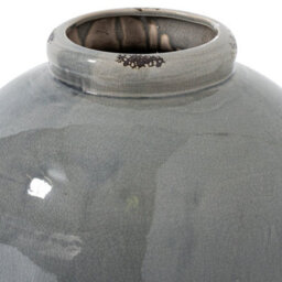 Wyld Haus Bloomwood Tall Grey Glazed Ceramic Vase With Crackle Effect 570mm - thumbnail 3