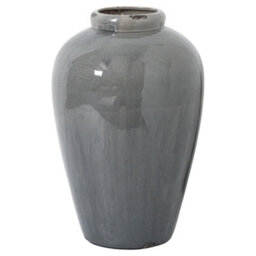 Wyld Haus Bloomwood Tall Grey Glazed Ceramic Vase With Crackle Effect 570mm - thumbnail 2