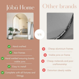 Jōbū Jobu Home - Izumi - Gold Metal Irregular Pebble Mirror - 120Cm X 90Cm - thumbnail 5