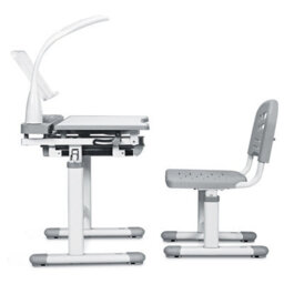 Gainoom Height Adjustable Kids Study Desk & Chair Set Children Drawing Table W/ Lamp - thumbnail 9