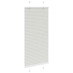 Berkfield Pleated Blind Light Grey 65X150 Cm Fabric Width 64.4 Cm Polyester - thumbnail 3