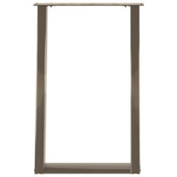 Berkfield Modern Dining Table Legs U-Shaped 2 Pcs Natural Steel 60X(72-73) Cm Steel - thumbnail 5