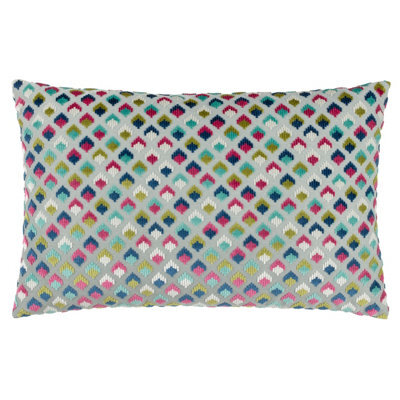 Paoletti Lexington Velvet Jacquard Feather Filled Cushion - image 1