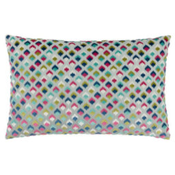 Paoletti Lexington Velvet Jacquard Feather Filled Cushion - thumbnail 1