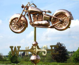 Good Directions Cottage Motorcycle Copper Weathervane - H43 X W10 X L37.5 Cm