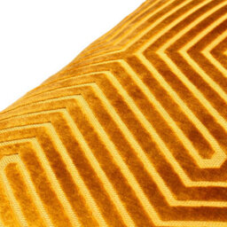 Paoletti Evoke Geometric Cut Velvet Cushion Cover, Gold, 45 X 45Cm - thumbnail 5