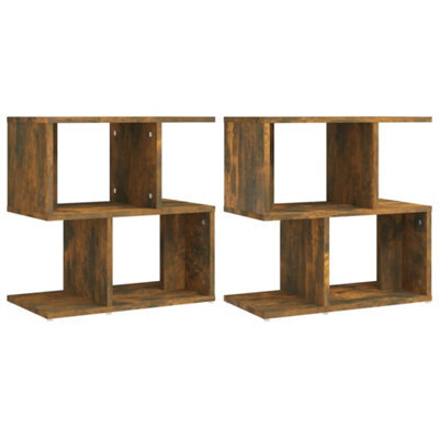 Berkfield Modern Bedside Cabinets 2 Pcs Smoked Oak 50X30X51.5 Cm Engineered Wood - image 1