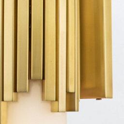 Luminosa Lighting Elstead Marvele Up & Down Wall Lamp Contemporary Aged Brass 3000K Ip44 2X G9 - thumbnail 5