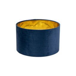 Valuelights Reni Navy Velvet & Gold Inner Drum Ceiling Lamp Shade (D)25Cm - thumbnail 2