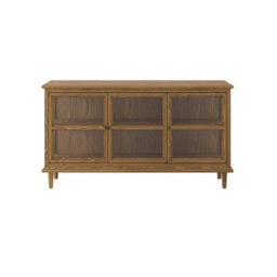 Wyld Haus Honley Dark Brown Wood 3-Glass Door Sideboard - thumbnail 2