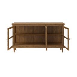 Wyld Haus Honley Dark Brown Wood 3-Glass Door Sideboard - thumbnail 4