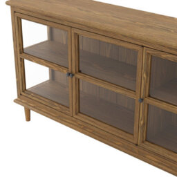 Wyld Haus Honley Dark Brown Wood 3-Glass Door Sideboard - thumbnail 6