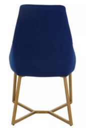 Orsina Midnight Velvet Dining Chair, Occasional Arm Chair For Lounge, Living Room , Sturdy Base With Soft Cushioning - thumbnail 4