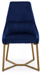 Orsina Midnight Velvet Dining Chair, Occasional Arm Chair For Lounge, Living Room , Sturdy Base With Soft Cushioning - thumbnail 1