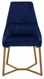 Orsina Midnight Velvet Dining Chair, Occasional Arm Chair For Lounge, Living Room , Sturdy Base With Soft Cushioning - thumbnail 9
