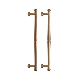 Homestylestore 650 X 750mm Antique White Wall Mounted Mirrored Door Bathroom Cabinet And Brushed Copper T Bar Handles - thumbnail 2