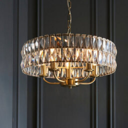 Luminosa Lighting Luminosa Clifton 5 Light Multi Arm Lamp Ceiling Pendant Antique Brass - thumbnail 2