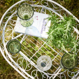 Dibor Vintage Cream Folding Outdoor Furniture Garden Table Breakfast Tray H67 X W46Cm - thumbnail 4