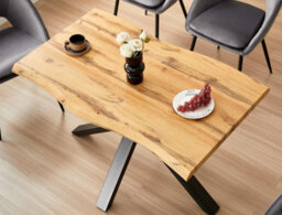 Kosy Koala Wooden Dining Table With Metal Legs For Dining, Work, Or Study