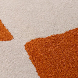 The Rugs Joli Orange And White Chequered Rug Soft Dense Pile Easy To Clean And Pet Friendly For Living Rooms And Bedrooms - thumbnail 5