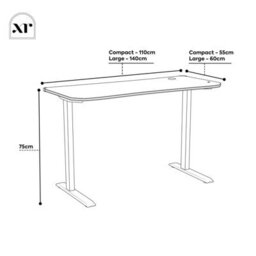 X Rocker Xr Living Oka 110Cm Office Desk With Wireless Charging - Black Ash - thumbnail 8
